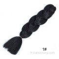 Coiffure de tressage synthétique 24 '' 100g / pack Jumbo Braidage Crochet Xpresion Traiding Hair